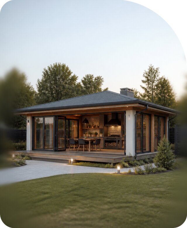 Закрытая летняя кухня в Ломоносове по цене 358575 | РадиДОМА-Лмн